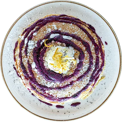 Blueberry streusel pancake